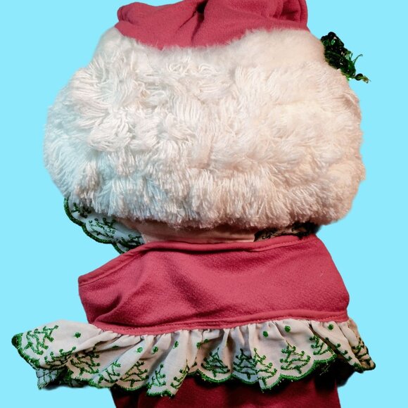 MR Mrs Claus Christmas Stockings Santa Claus Couple Large Plush head Handmade - Picture 13 of 16